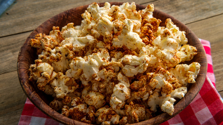bowl of spiced popcorn