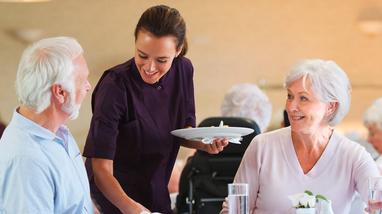 Dining at senior living community