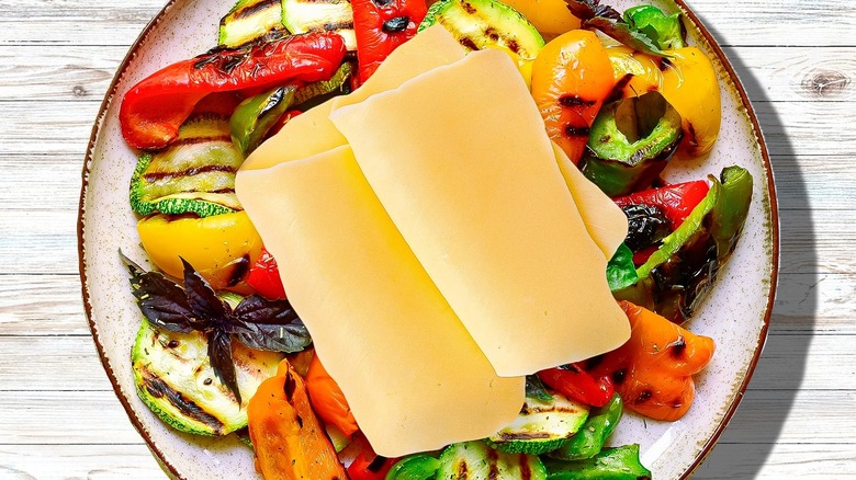cheese over vegetables