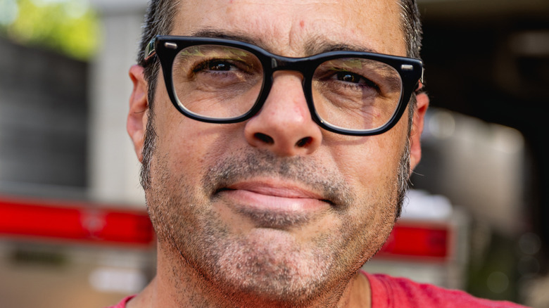 Aaron Franklin with glasses