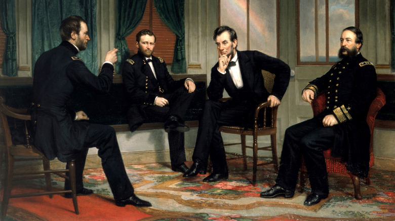 Painting of Lincoln in the White House