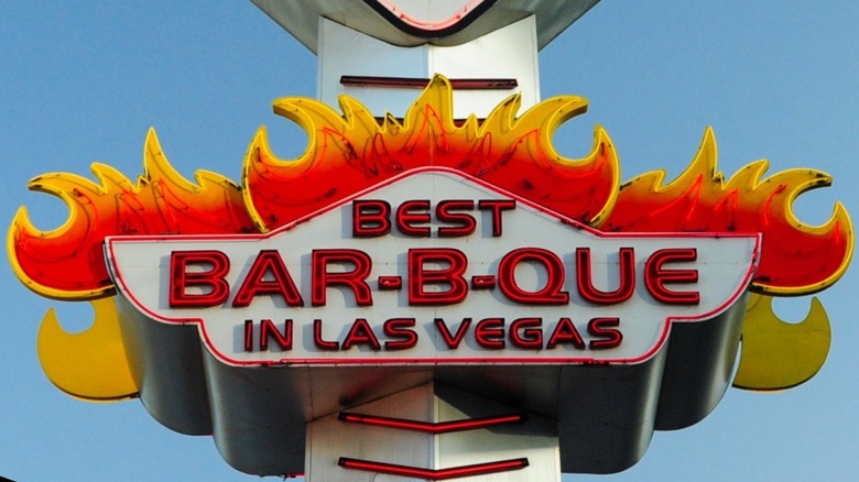Best BBQ in Las Vegas sign