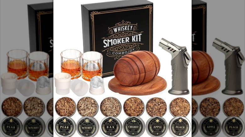 mirrored image of  ComboJoy Cocktail Smoker Kit on white background