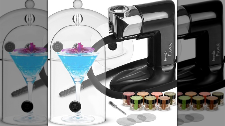 mirrored image of Homia Cocktail Smoker Kit on white background
