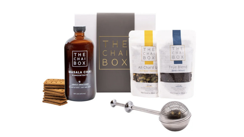 Chai tea gift collection at Costco on white background