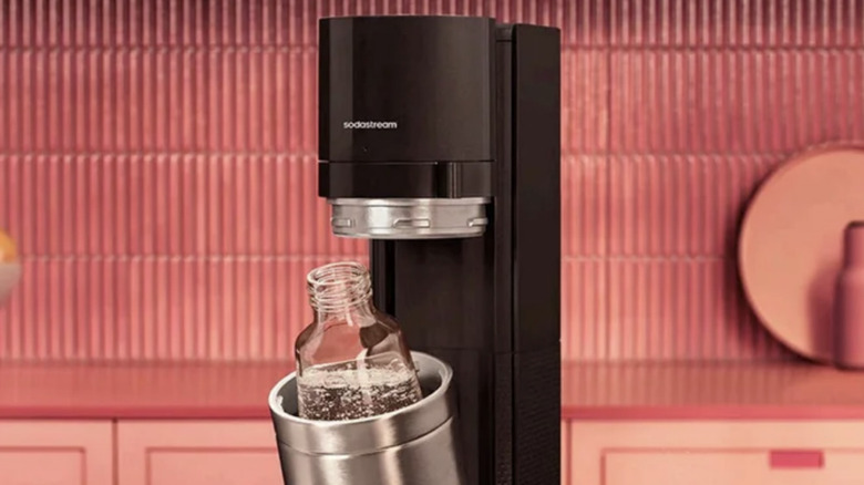 SodaStream DUO sparkling water machine in kitchen
