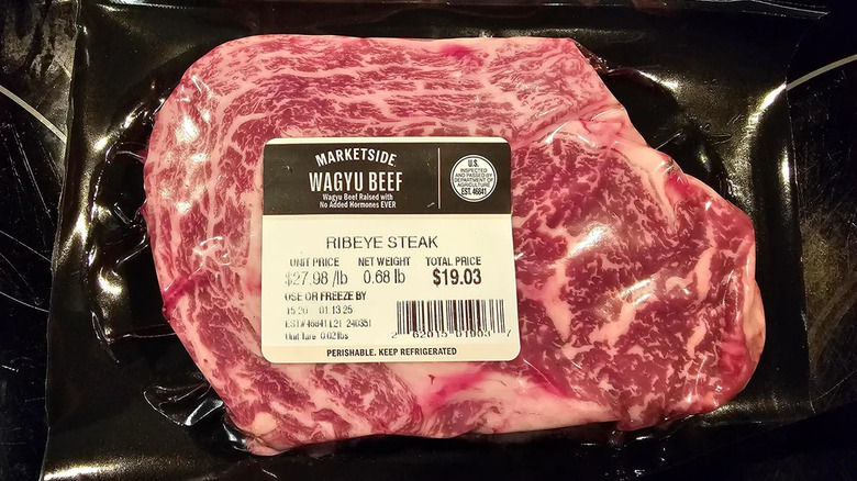 Walmart Wagyu ribeye steak
