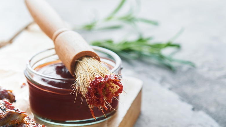 Barbecue sauce with brush 