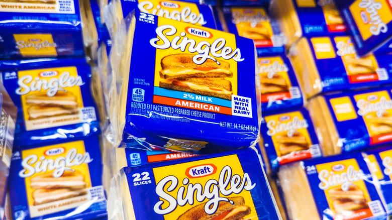 Kraft Singles in a grocery store