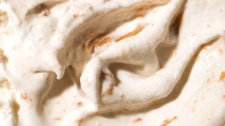 textured ice cream close up