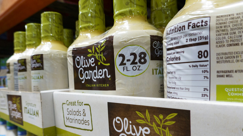 Olive garden salad dressing on store shelves