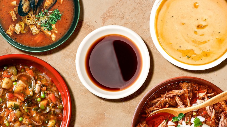 soy sauce among different soups