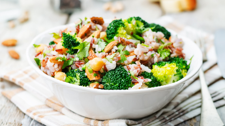 salad with rice