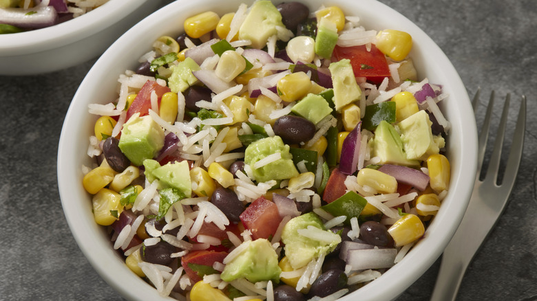 Rice in Southwestern salad