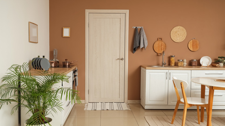 kitchen with a door