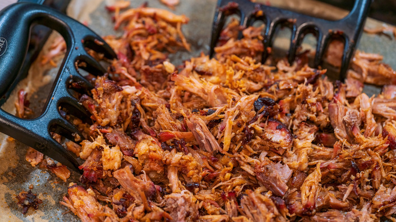 Pulling big batch of pulled pork
