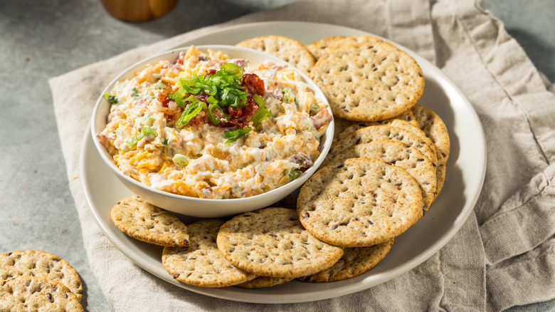 Million Dollar Dip with crackers