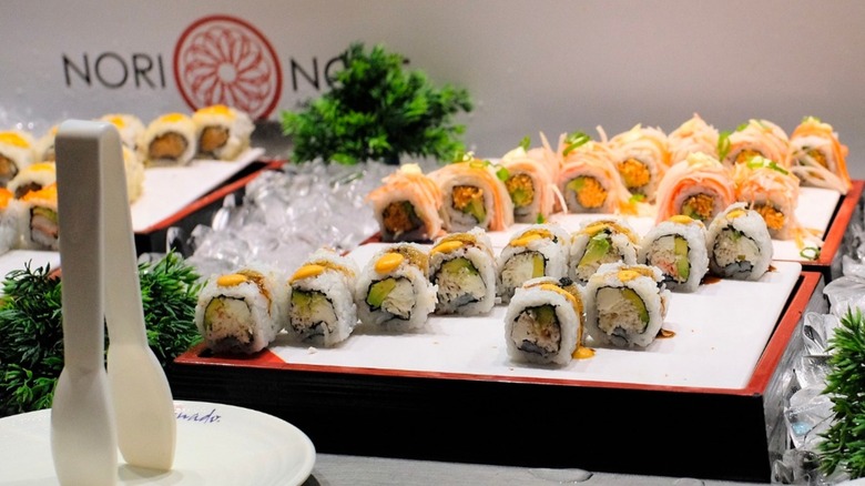 Sushi on the buffet at Nori Nori