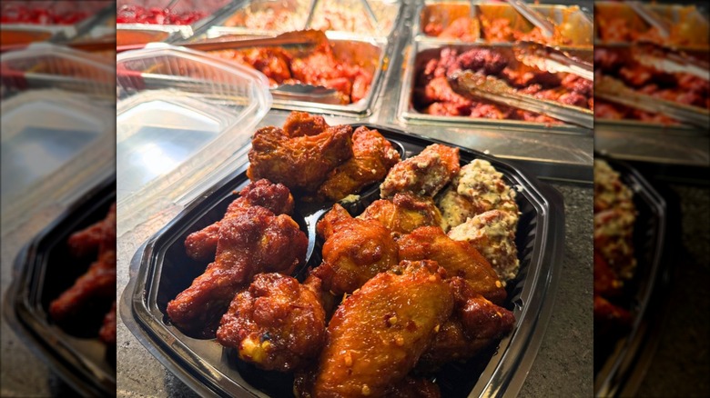 Chicken on the buffet at Shady Maple Smorgasbord