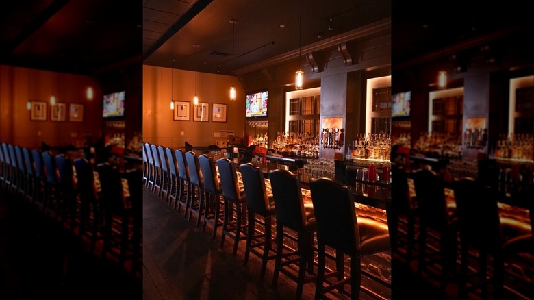 Dim bar area at VinceYoung Steakhouse