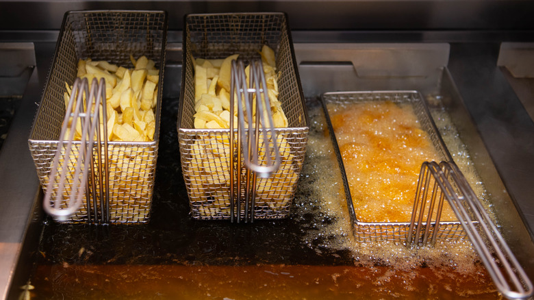 fryer cooking French fries