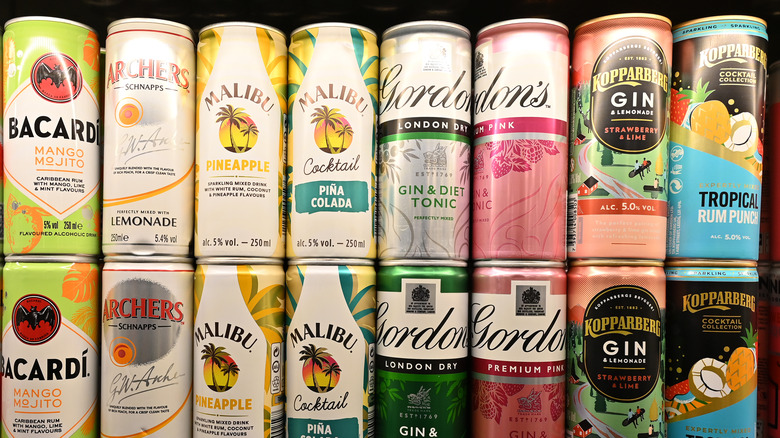 Cans of cocktails