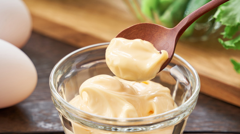 Mayonnaise or aioli in bowl