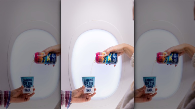 Cloud Cruiser IPA being poured in flight