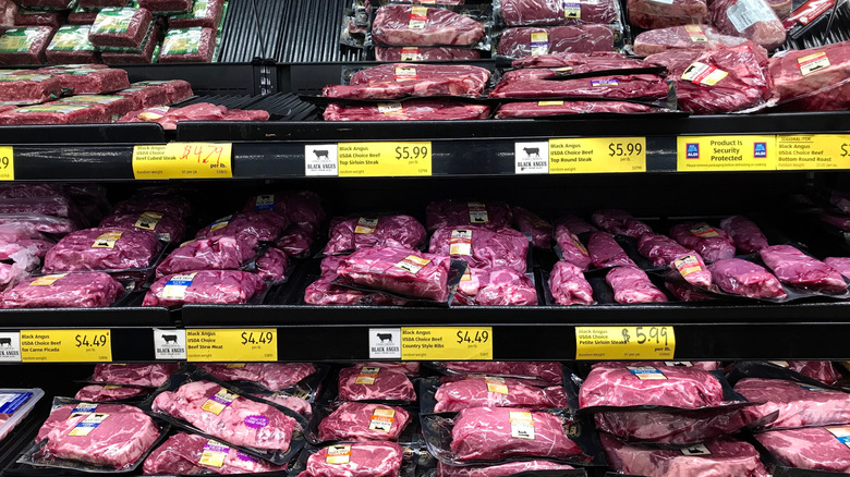 Aldi meat section in a Minnesota location