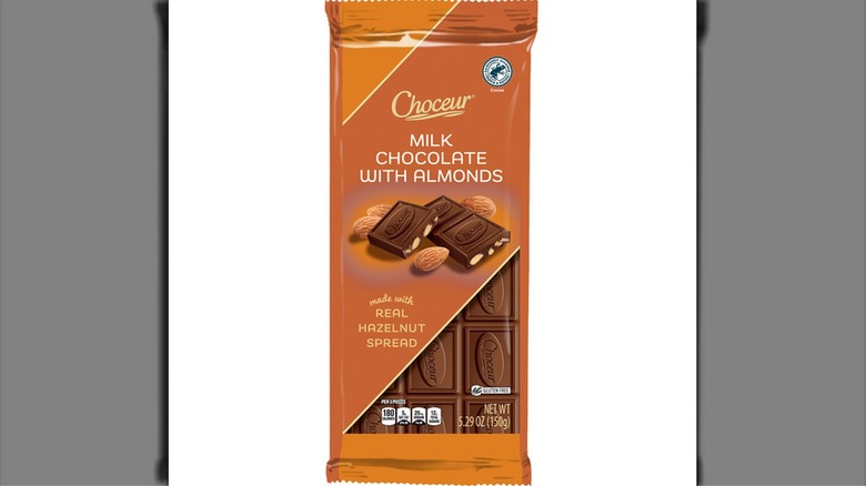 Stock image of Aldi's Choceur Milk Chocolate Bar with Almonds