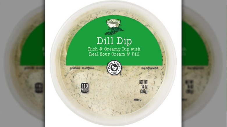 A container of Park Street Deli dill dip.