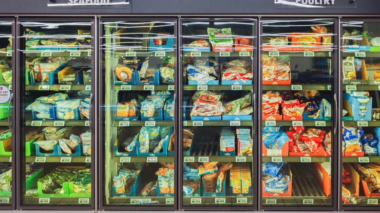 frozen section at the Aldi grocery store