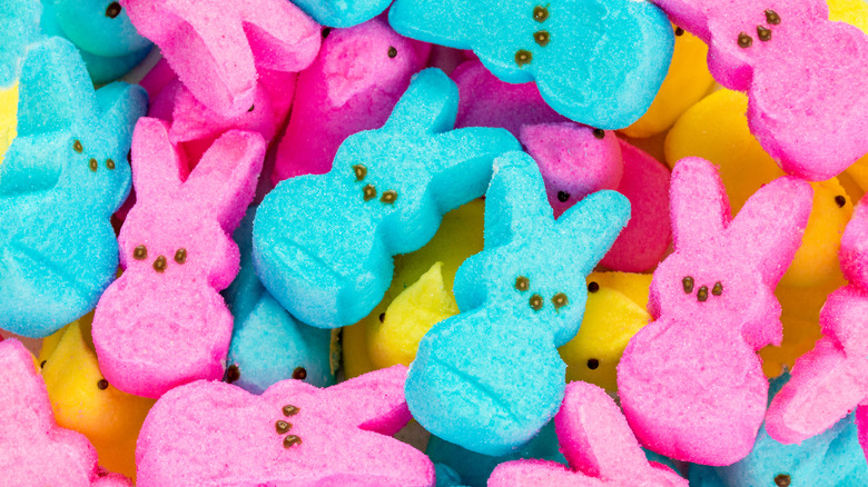 multicolored Easter marshmallows
