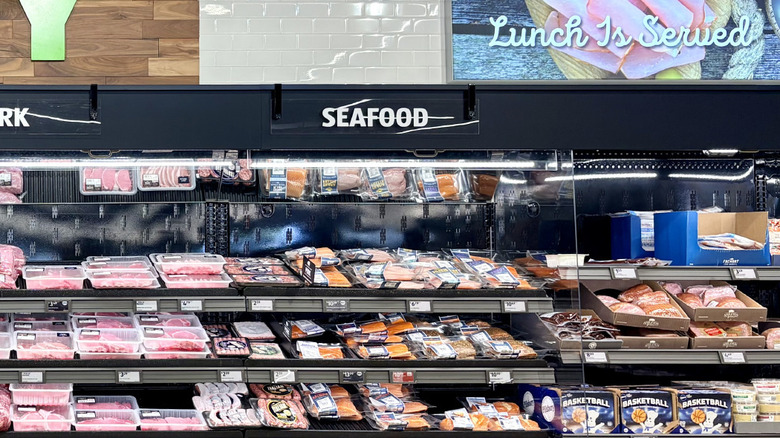 Aldi meat and fresh seafood section