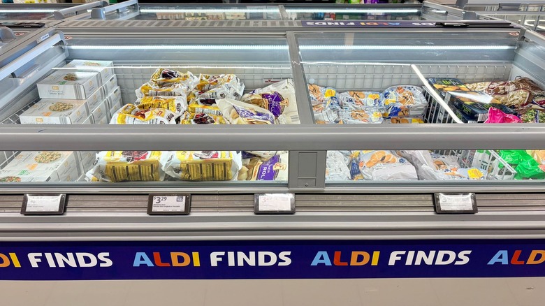 stocked Aldi Finds freezer