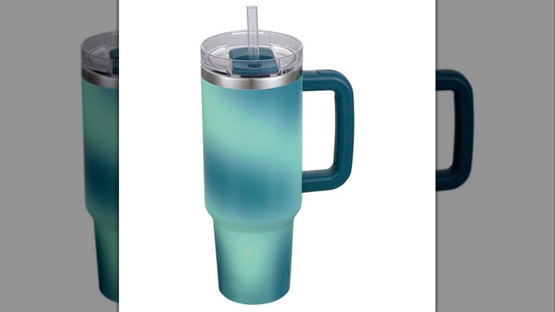 Stock image of Aldi's Adventuridge Green Flow Thirst Crusher Tumbler
