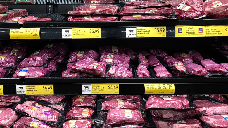 Meat section at a US-based Aldi location