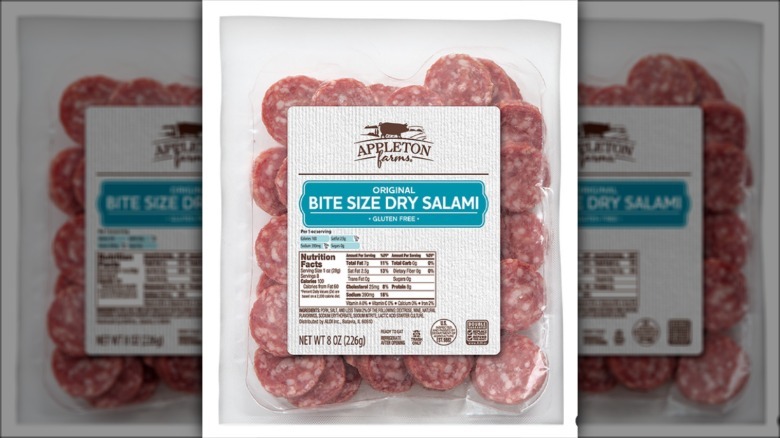 Appleston Farms bite-sized salami in a bag