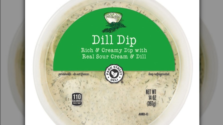 Aldi deli dip in a white container