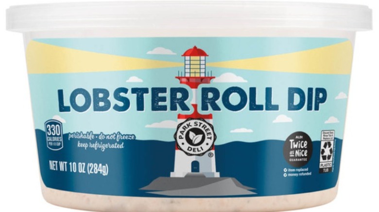 Lobster roll dip on a white background