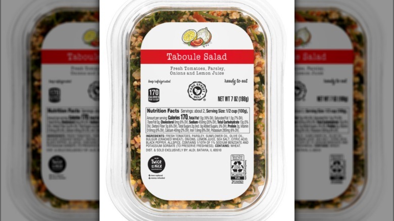 Taboule Salad on white background
