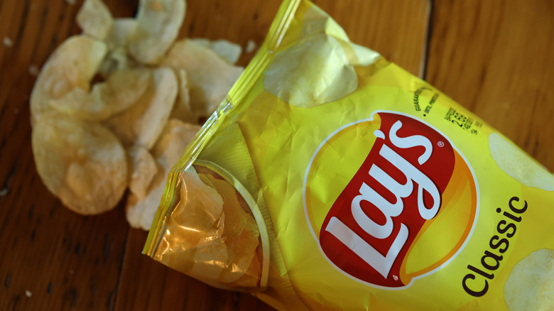 bag of Classic Lay's potato chips