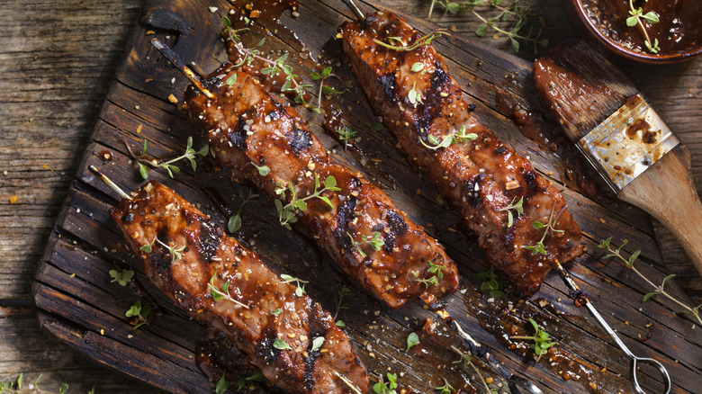bbq steak skewers