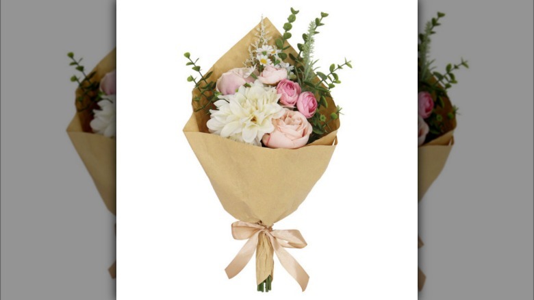 Flower bouquet on white background