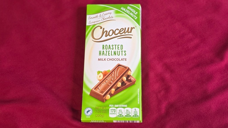 Package of Choceur roasted hazelnut milk chocolate bar