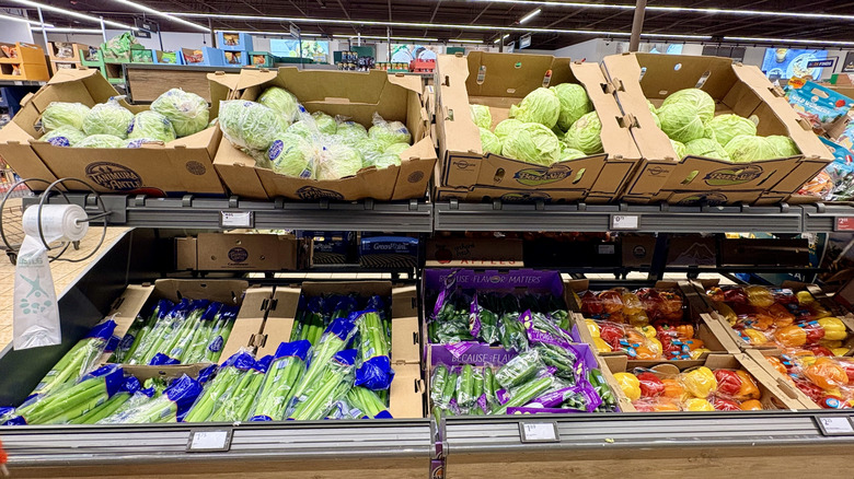 Produce section of Aldi's