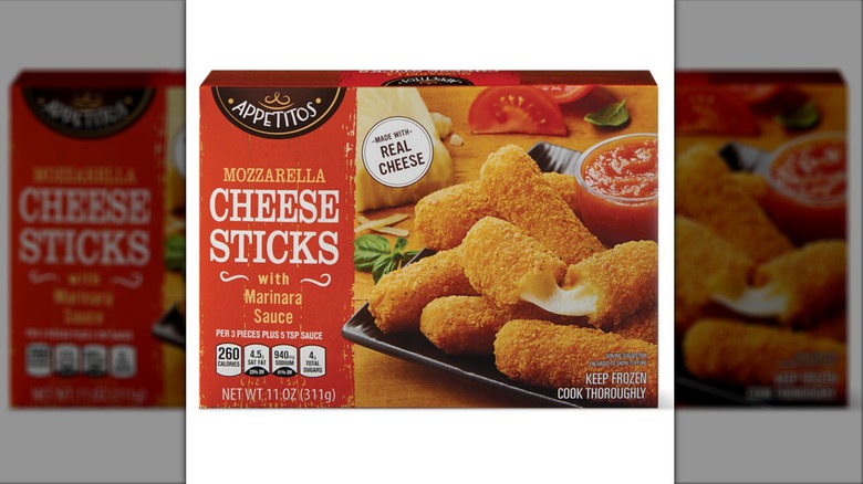 Appetitos Mozzarella Sticks on white background