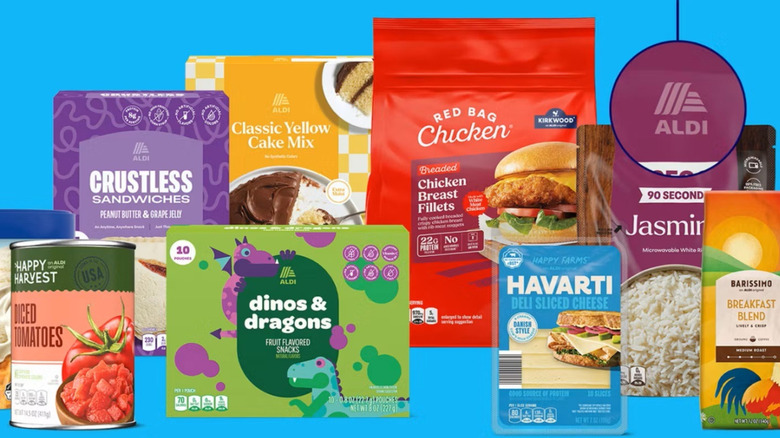 An array of the rebranded Aldi products