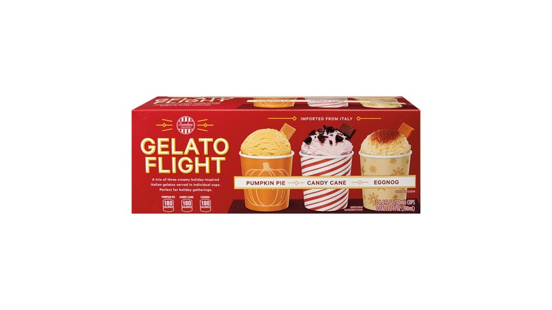 A box of Aldi's Sundae Shoppe gelato flight