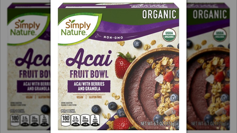 Box of Simply Nature Acai Fruit Bowl with berries